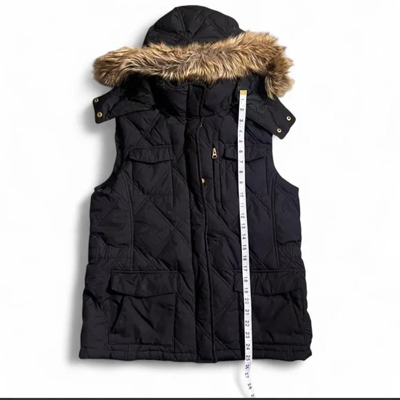 Lands End Black Puffer Vest - Picture 3 of 6